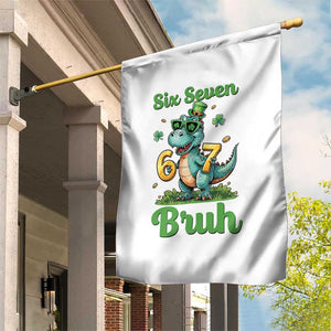 Funny Dinosaur Says Six Seven Garden Flag St Patricks Day TS12 Print Your Wear