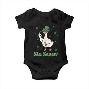 Lucky Goose Six Seven Meme Baby Onesie St Patricks Day TS12 Black Print Your Wear