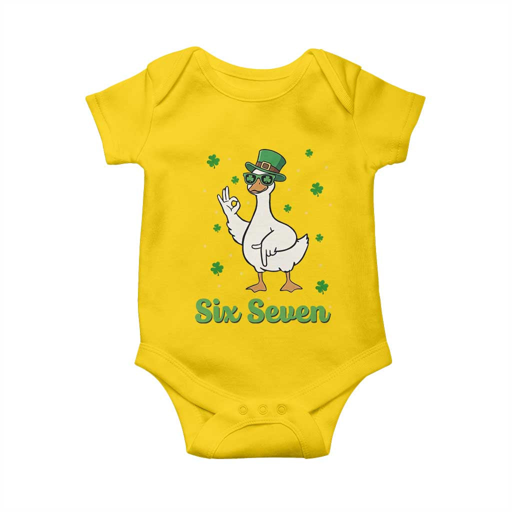 Lucky Goose Six Seven Meme Baby Onesie St Patricks Day TS12 Daisy Print Your Wear