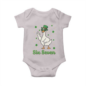 Lucky Goose Six Seven Meme Baby Onesie St Patricks Day TS12 Ice Gray Print Your Wear