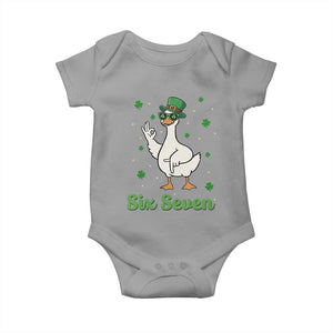 Lucky Goose Six Seven Meme Baby Onesie St Patricks Day TS12 Sport Gray Print Your Wear