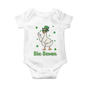 Lucky Goose Six Seven Meme Baby Onesie St Patricks Day TS12 White Print Your Wear