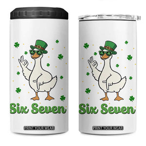 Lucky Goose Six Seven Meme 4 in 1 Can Cooler Tumbler St Patricks Day TS12 One Size: 16 oz White Print Your Wear