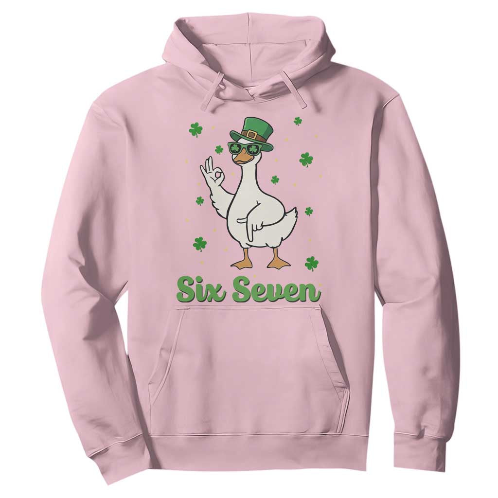 Lucky Goose Six Seven Meme Hoodie St Patricks Day TS12 Light Pink Print Your Wear