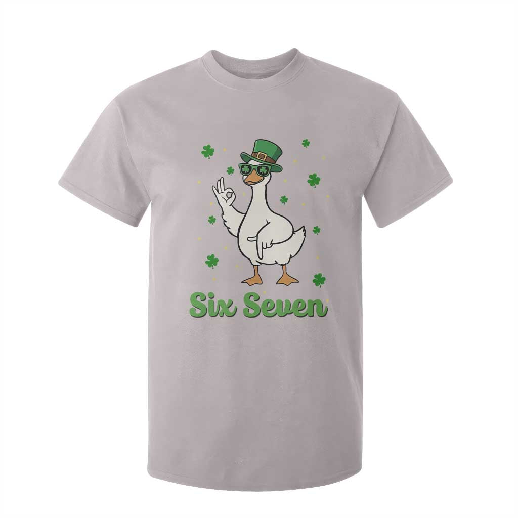 Lucky Goose Six Seven Meme T Shirt For Kid St Patricks Day TS12 Ice Gray Print Your Wear