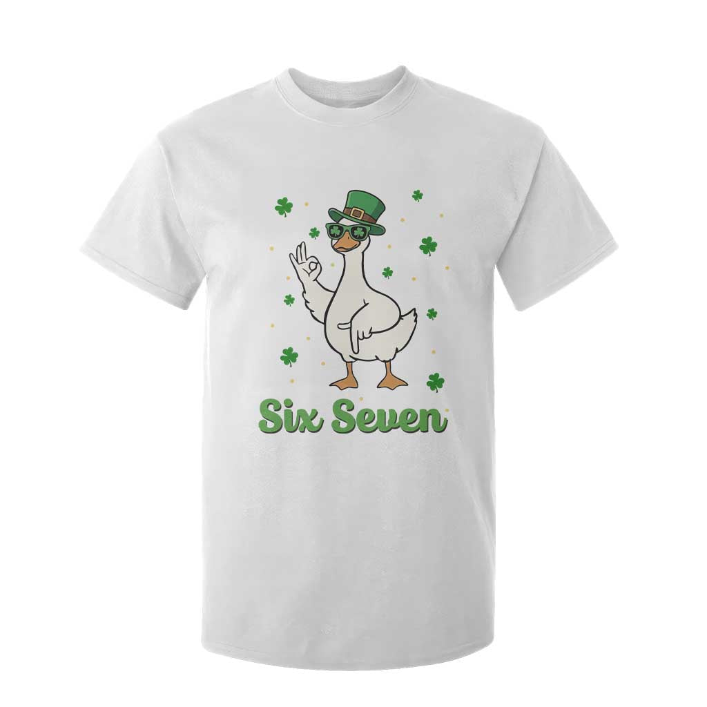 Lucky Goose Six Seven Meme T Shirt For Kid St Patricks Day TS12 White Print Your Wear