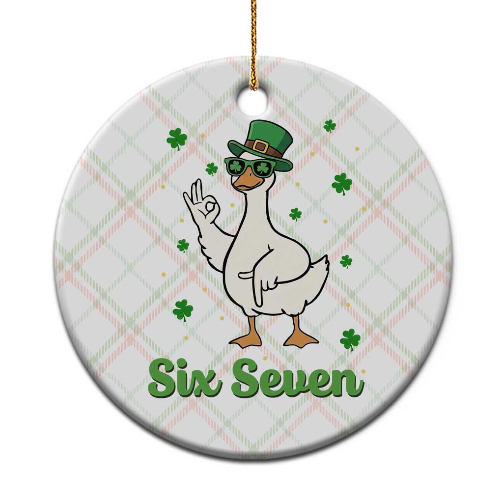 Lucky Goose Six Seven Meme Ceramic Ornament St Patricks Day TS12 1pc Christmas Plaid Print Your Wear