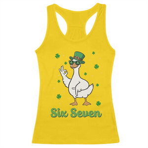 Lucky Goose Six Seven Meme Racerback Tank Top St Patricks Day TS12 Daisy Print Your Wear