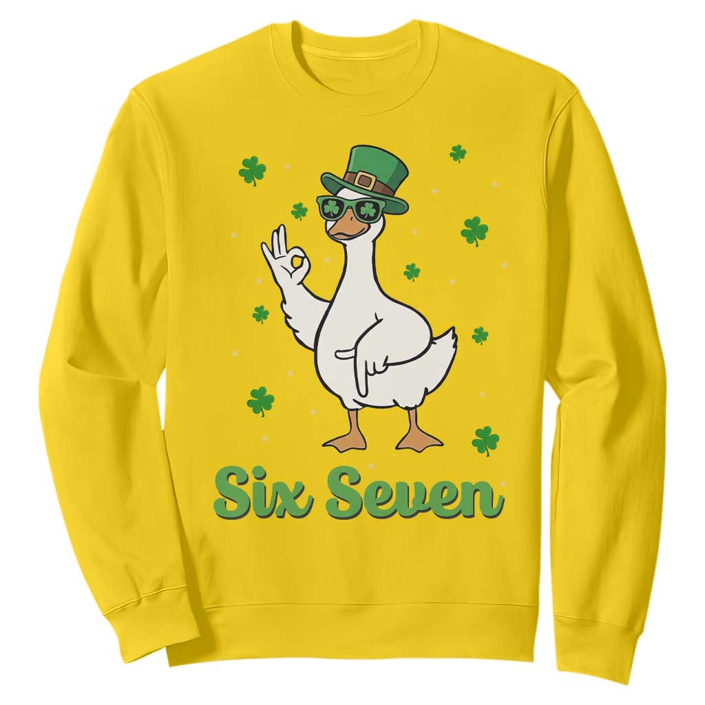 Lucky Goose Six Seven Meme Sweatshirt St Patricks Day TS12 Daisy Print Your Wear
