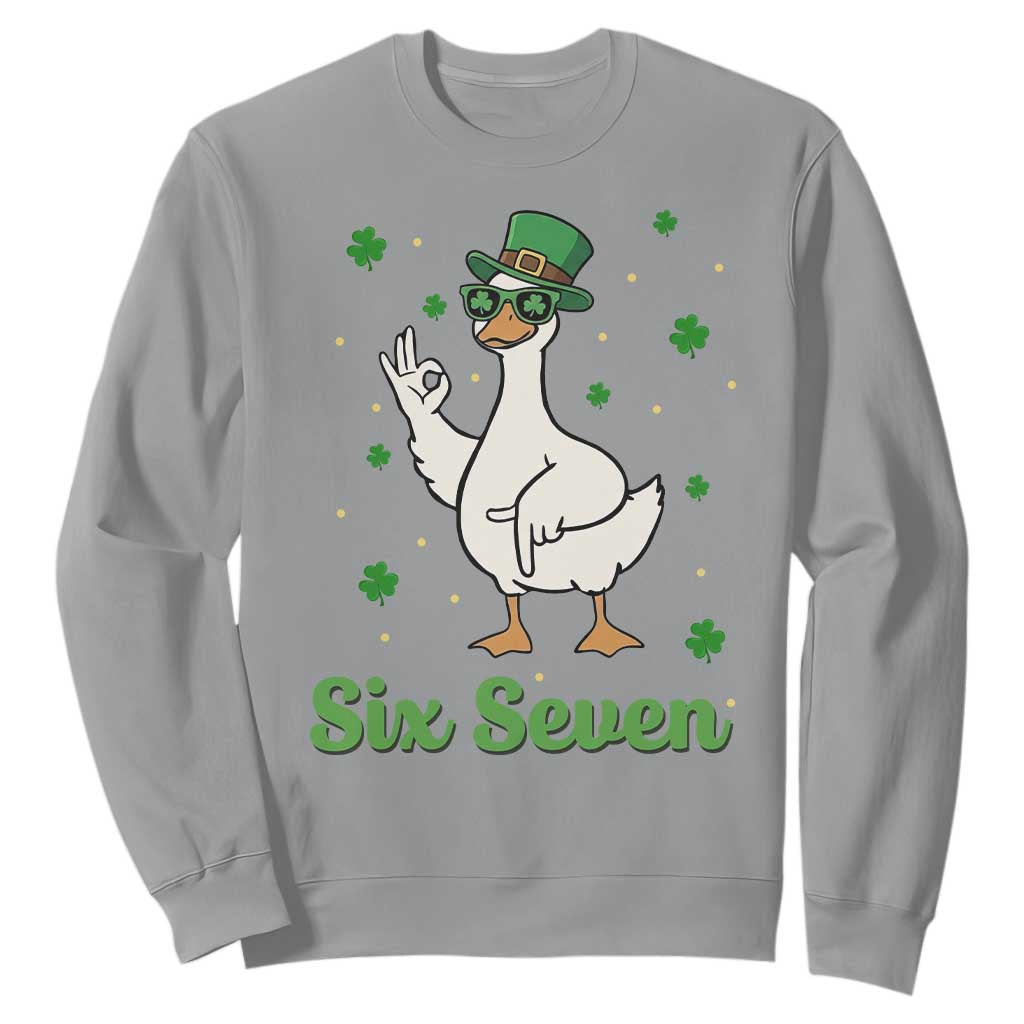 Lucky Goose Six Seven Meme Sweatshirt St Patricks Day TS12 Sport Gray Print Your Wear