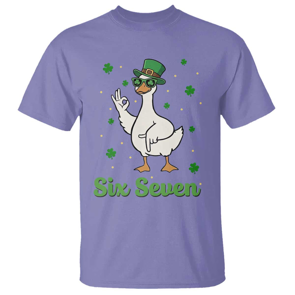 Lucky Goose Six Seven Meme T Shirt St Patricks Day TS12 Violet Print Your Wear