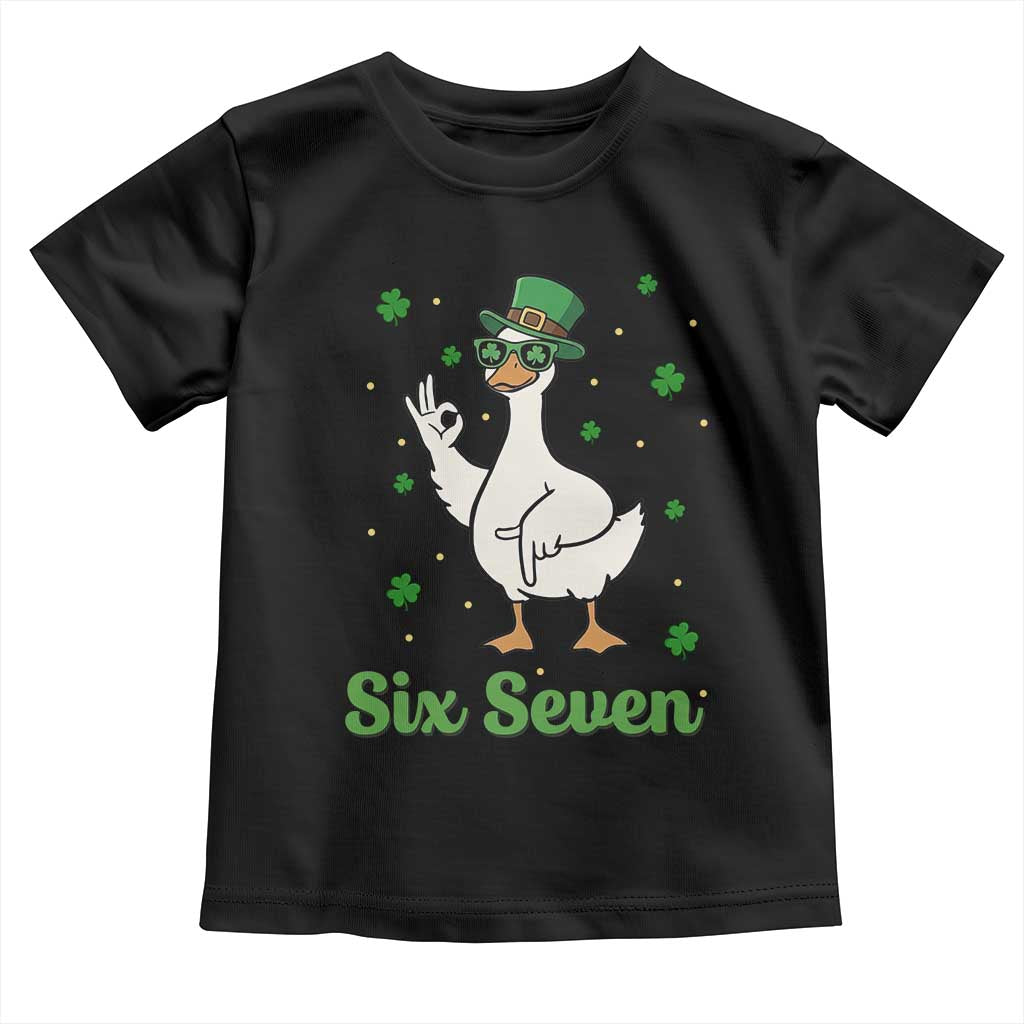 Lucky Goose Six Seven Meme Toddler T Shirt St Patricks Day TS12 Black Print Your Wear