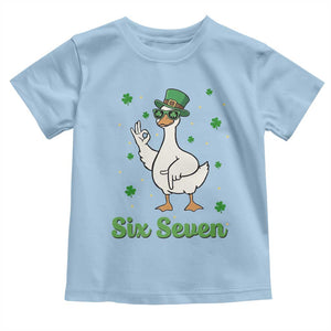 Lucky Goose Six Seven Meme Toddler T Shirt St Patricks Day TS12 Light Blue Print Your Wear