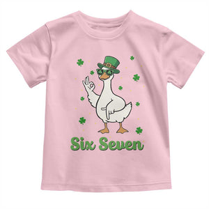Lucky Goose Six Seven Meme Toddler T Shirt St Patricks Day TS12 Light Pink Print Your Wear