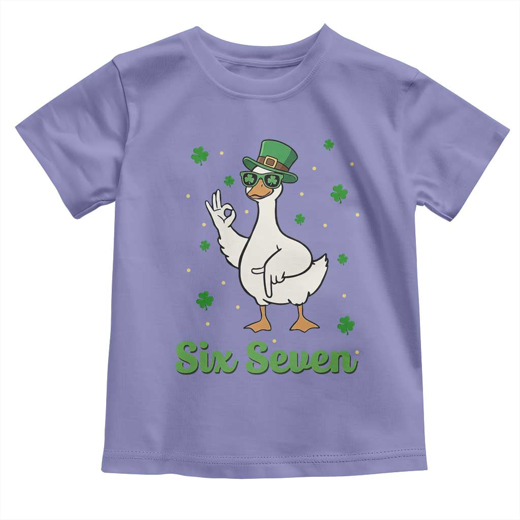 Lucky Goose Six Seven Meme Toddler T Shirt St Patricks Day TS12 Violet Print Your Wear