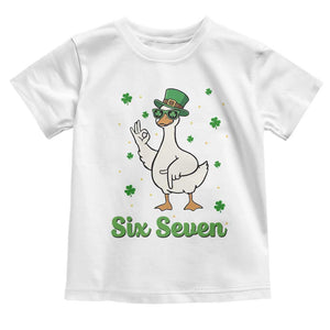 Lucky Goose Six Seven Meme Toddler T Shirt St Patricks Day TS12 White Print Your Wear