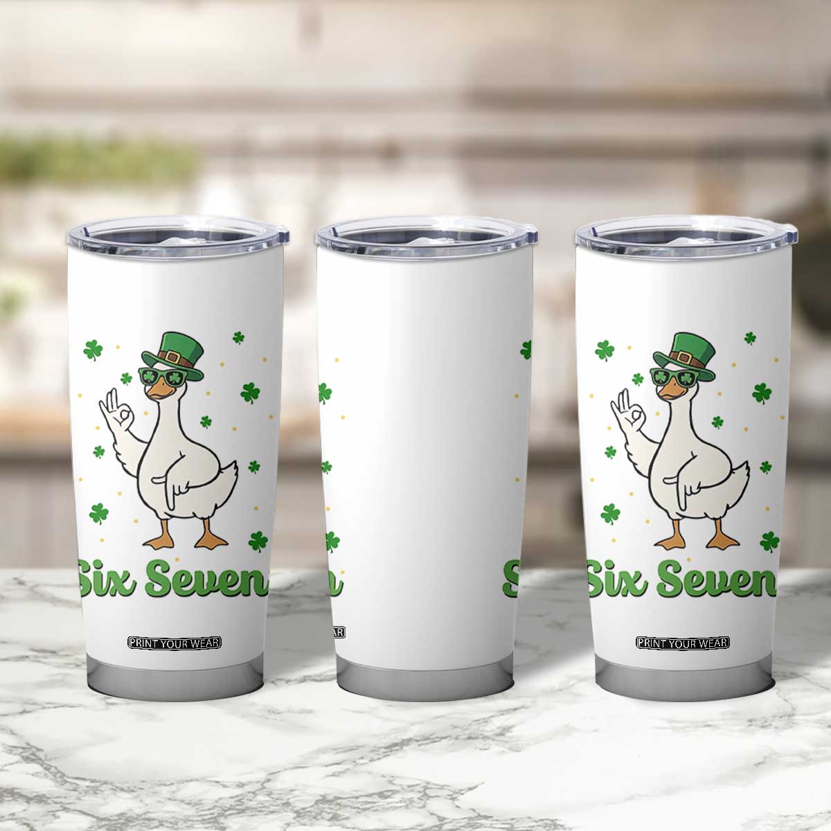 Lucky Goose Six Seven Meme Tumbler Cup St Patricks Day TS12 Print Your Wear
