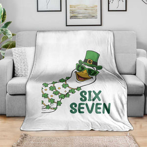 Chaotic Goose Six Seven Meme Throw Blanket Funny St Patricks Day Gift TS12 Print Your Wear