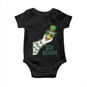 Chaotic Goose Six Seven Meme Baby Onesie Funny St Patricks Day Gift TS12 Black Print Your Wear