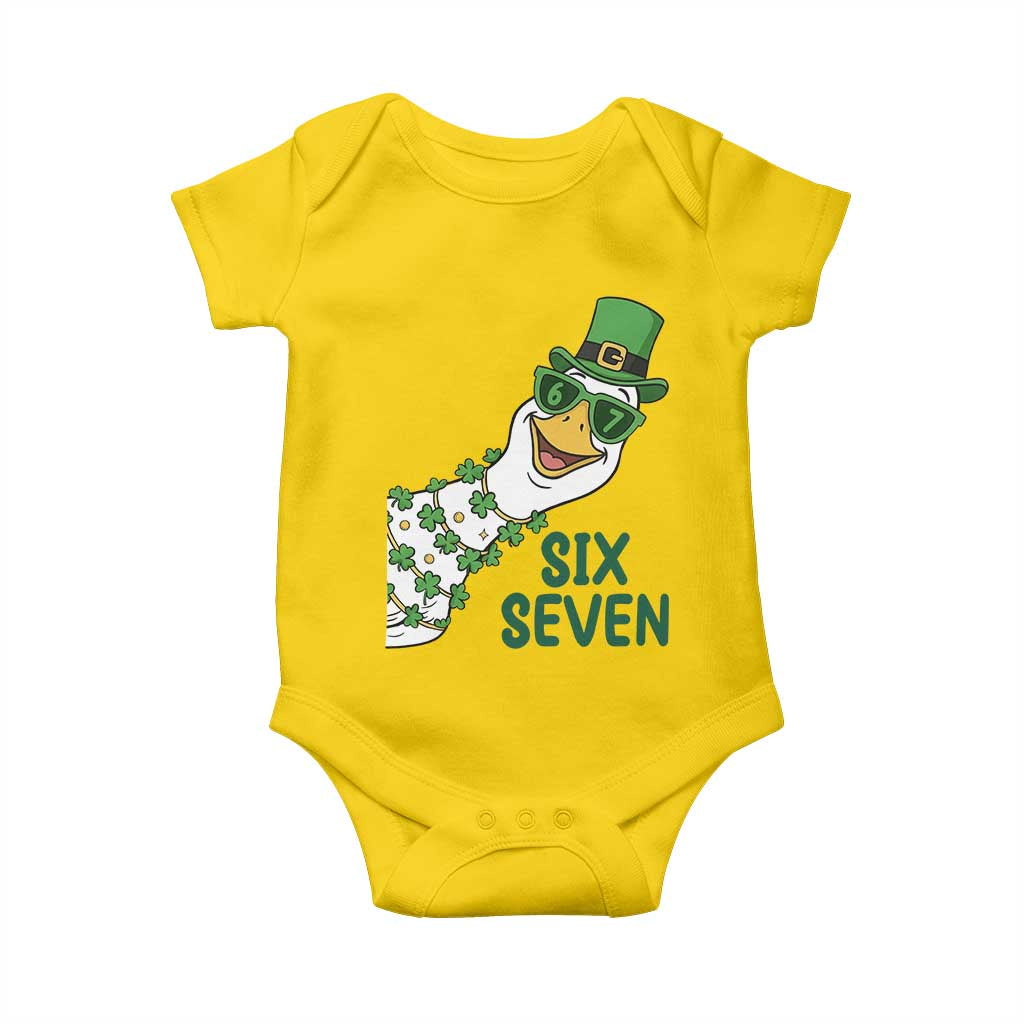 Chaotic Goose Six Seven Meme Baby Onesie Funny St Patricks Day Gift TS12 Daisy Print Your Wear