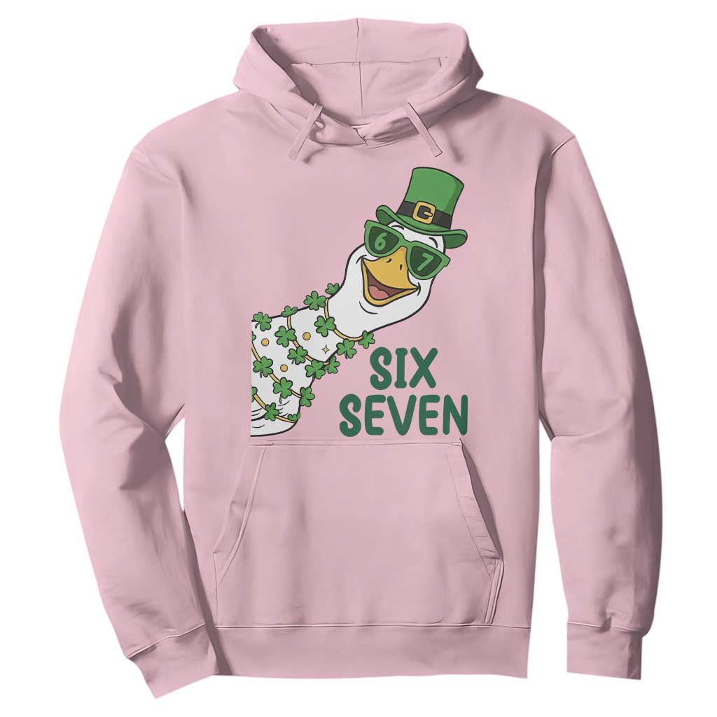Chaotic Goose Six Seven Meme Hoodie Funny St Patricks Day Gift TS12 Light Pink Print Your Wear
