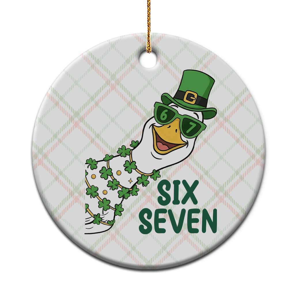 Chaotic Goose Six Seven Meme Ceramic Ornament Funny St Patricks Day Gift TS12 1pc Christmas Plaid Print Your Wear