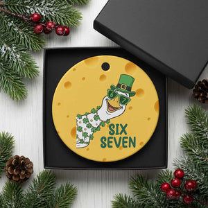 Chaotic Goose Six Seven Meme Ceramic Ornament Funny St Patricks Day Gift TS12 1pc Yellow Cheese Print Your Wear