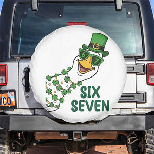 Chaotic Goose Six Seven Meme Spare Tire Cover Funny St Patricks Day Gift TS12 No hole White Print Your Wear