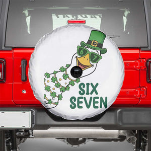 Chaotic Goose Six Seven Meme Spare Tire Cover Funny St Patricks Day Gift TS12 White Print Your Wear