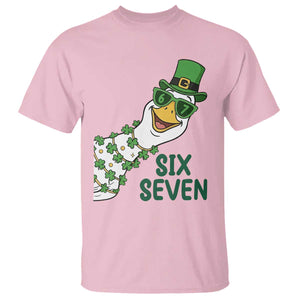 Chaotic Goose Six Seven Meme T Shirt Funny St Patricks Day Gift TS12 Light Pink Print Your Wear