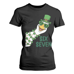 Chaotic Goose Six Seven Meme T Shirt For Women Funny St Patricks Day Gift TS12 Black Print Your Wear