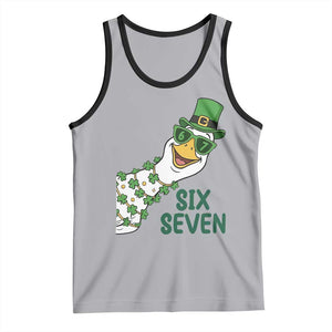 Chaotic Goose Six Seven Meme Tank Top Funny St Patricks Day Gift TS12 Athletic Heather Black Print Your Wear