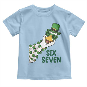 Chaotic Goose Six Seven Meme Toddler T Shirt Funny St Patricks Day Gift TS12 Light Blue Print Your Wear