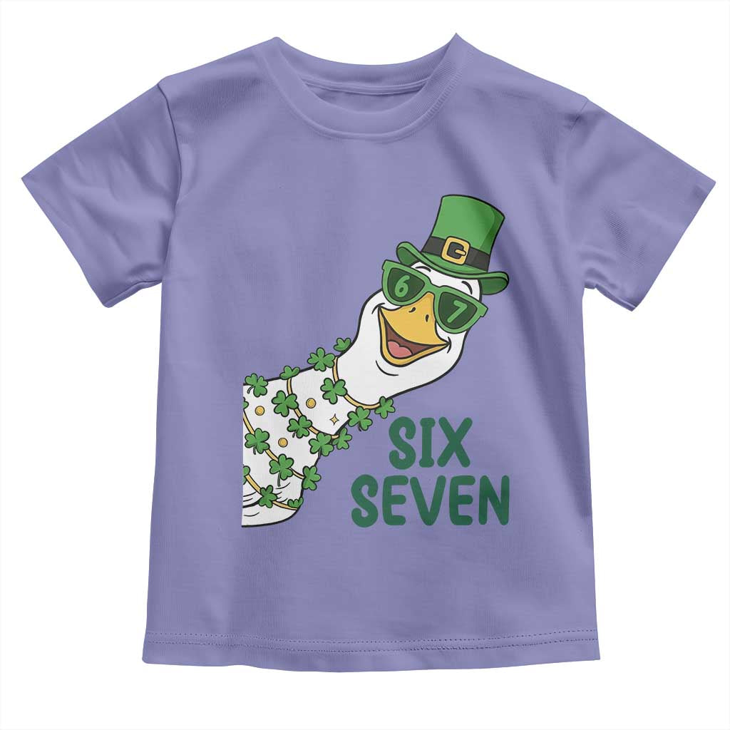 Chaotic Goose Six Seven Meme Toddler T Shirt Funny St Patricks Day Gift TS12 Violet Print Your Wear