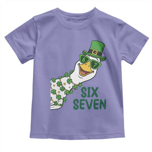 Chaotic Goose Six Seven Meme Toddler T Shirt Funny St Patricks Day Gift TS12 Violet Print Your Wear