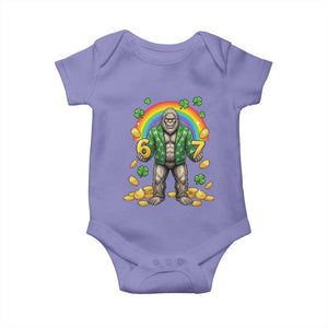 Bigfoot Six Seven Meme Baby Onesie Funny St Patricks Day Gift TS12 Violet Print Your Wear