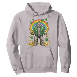 Bigfoot Six Seven Meme Hoodie Funny St Patricks Day Gift TS12 Ice Gray Print Your Wear