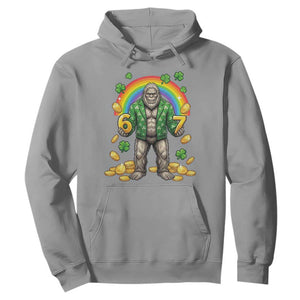 Bigfoot Six Seven Meme Hoodie Funny St Patricks Day Gift TS12 Sport Gray Print Your Wear