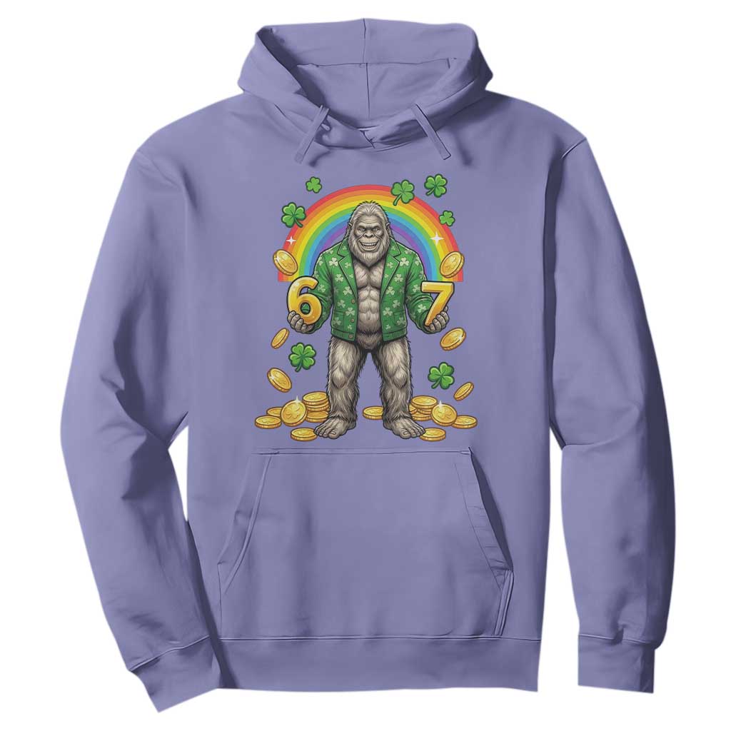 Bigfoot Six Seven Meme Hoodie Funny St Patricks Day Gift TS12 Violet Print Your Wear