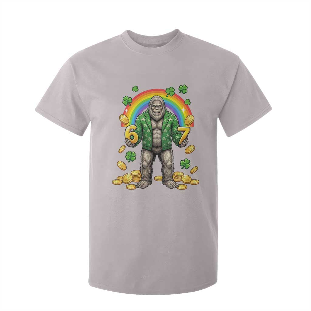 Bigfoot Six Seven Meme T Shirt For Kid Funny St Patricks Day Gift TS12 Ice Gray Print Your Wear