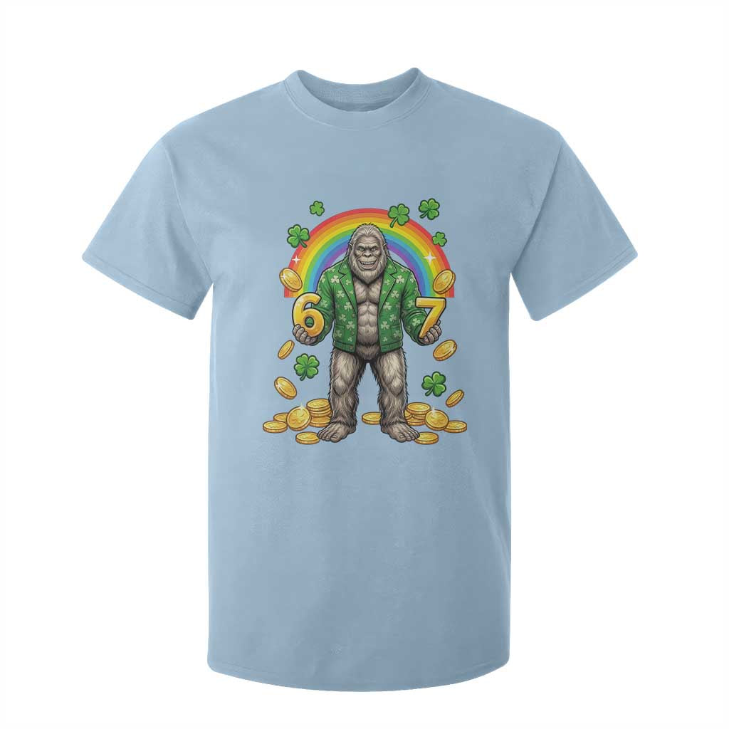 Bigfoot Six Seven Meme T Shirt For Kid Funny St Patricks Day Gift TS12 Light Blue Print Your Wear