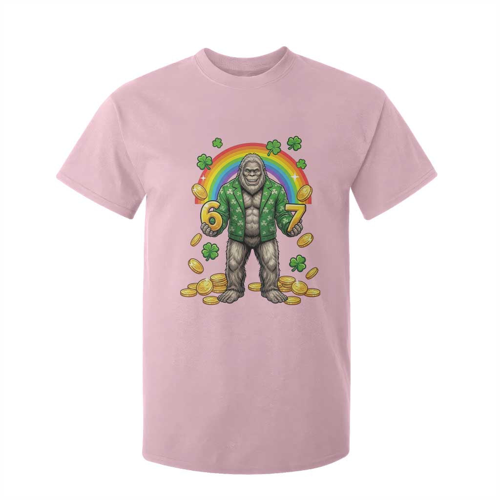 Bigfoot Six Seven Meme T Shirt For Kid Funny St Patricks Day Gift TS12 Light Pink Print Your Wear
