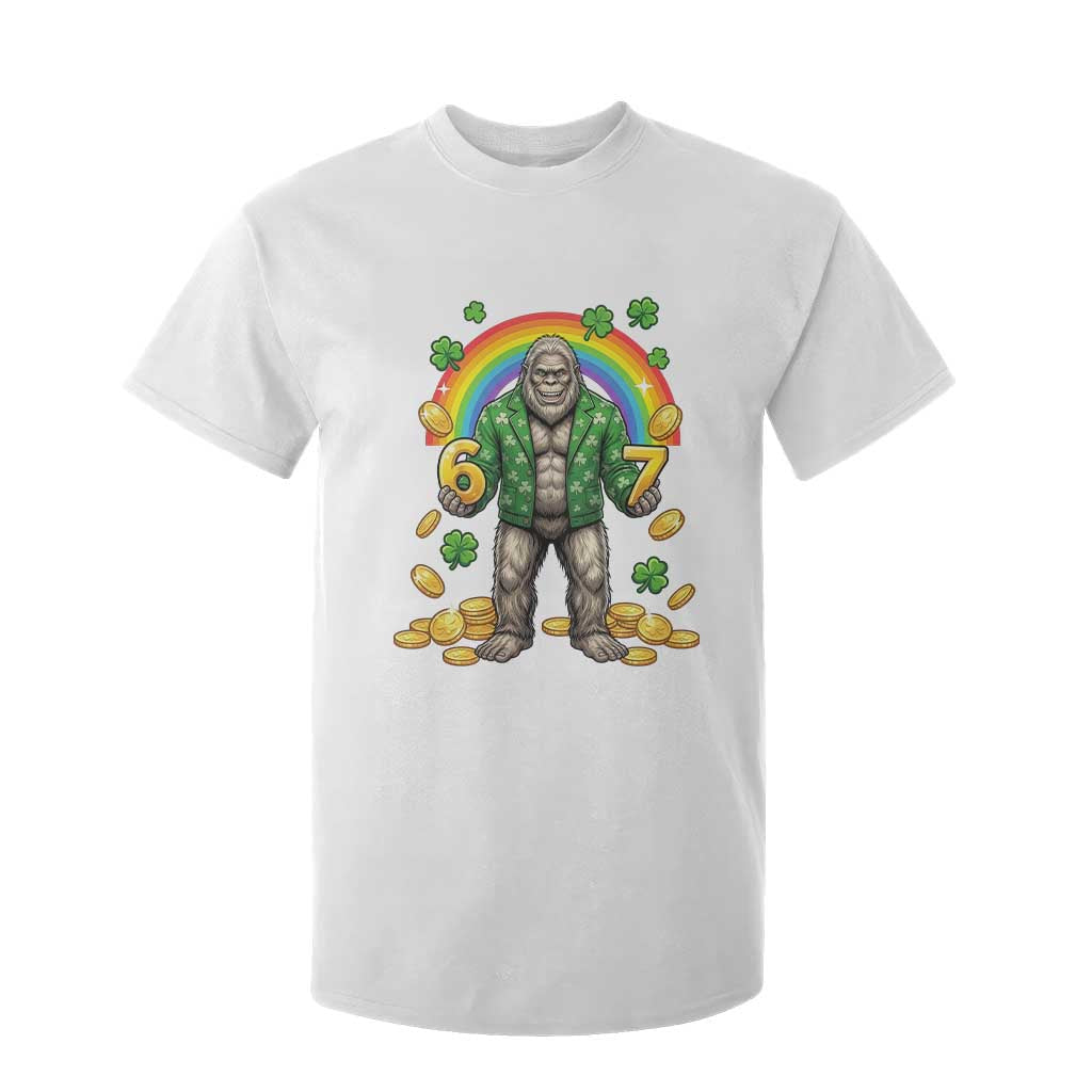 Bigfoot Six Seven Meme T Shirt For Kid Funny St Patricks Day Gift TS12 White Print Your Wear