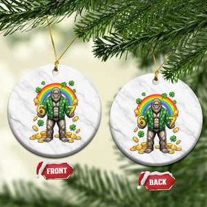 Bigfoot Six Seven Meme Ceramic Ornament Funny St Patricks Day Gift TS12 1pc White Marble Print Your Wear