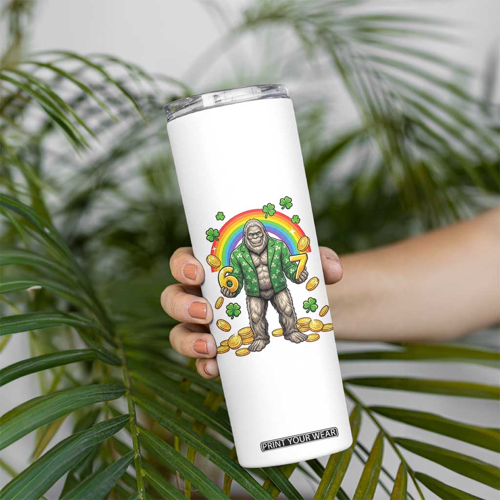 Bigfoot Six Seven Meme Skinny Tumbler Funny St Patricks Day Gift TS12 Print Your Wear