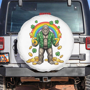 Bigfoot Six Seven Meme Spare Tire Cover Funny St Patricks Day Gift TS12 No hole White Print Your Wear