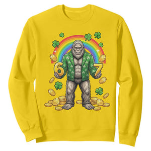 Bigfoot Six Seven Meme Sweatshirt Funny St Patricks Day Gift TS12 Daisy Print Your Wear