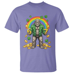 Bigfoot Six Seven Meme T Shirt Funny St Patricks Day Gift TS12 Violet Print Your Wear
