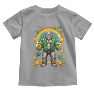 Bigfoot Six Seven Meme Toddler T Shirt Funny St Patricks Day Gift TS12 Sport Gray Print Your Wear