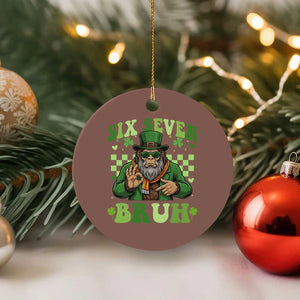 Bigfoot Six Seven Bruh Ceramic Ornament Gen Z Irish Gift TS12 1pc Mocha Print Your Wear